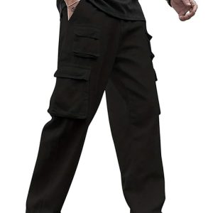 Lymio Cargo for Men | Cotton Cargo Pant | Drawstring Waist Pant (Also Available in Plus Sizes) (38-41)