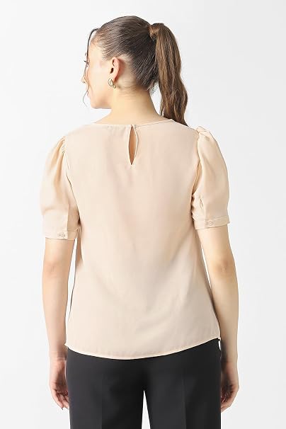 Van Heusen Women's Regular Fit Half Sleeve Round Neck Formal Top - Image 3