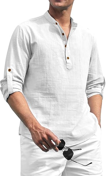 Zombom Cotton Polyester Blend Solid Casual Regular Fit Mandarin/Chinese Collor Short Kurta for Men - Image 9